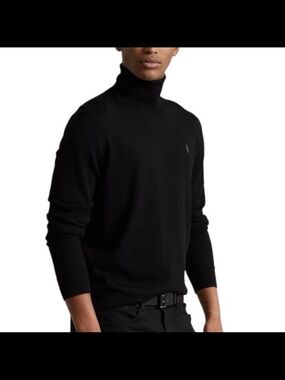 Polo by Ralph Lauren Men's Black Turtleneck Sweater